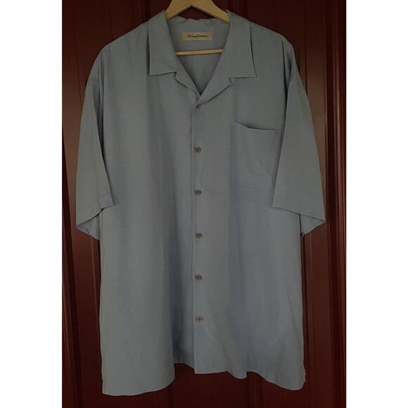 Tommy Bahama Shirt Textured Silk Hawaiian‎ Camp Button Up Short Sleeve XXL - Picture 1 of 7